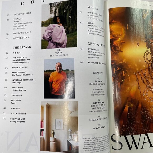 Harpers Bazar Fashion Magazine Home Issue November 2021 Tracee Ellis Ross u - Picture 2 of 11